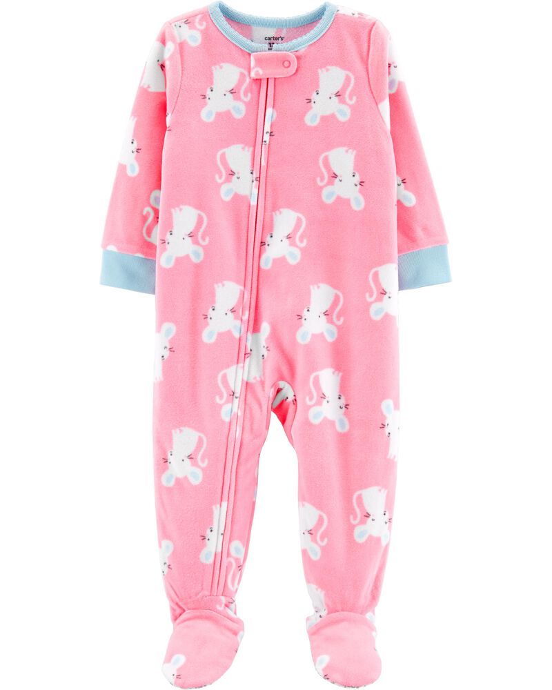 1 Piece Mouse Fleece Footie Pjs Carters Com