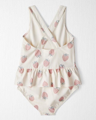 Product image 2 of Toddler Recycled Strawberry-Print Swimsuit