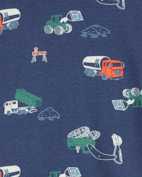  Product image 3 of Baby 4-Piece Dinosaur & Trucks Cotton Blend Pajamas