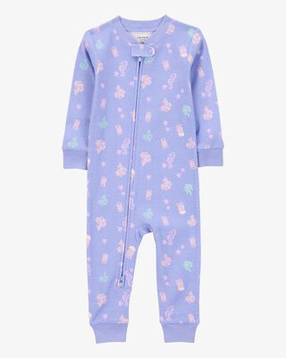 Product image 1 of Toddler 1-Piece Jellyfish 100% Snug Fit Cotton Footless Pajamas - Purple