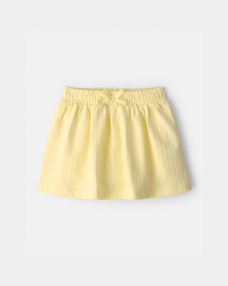 toddler girl seersucker skort - yellow