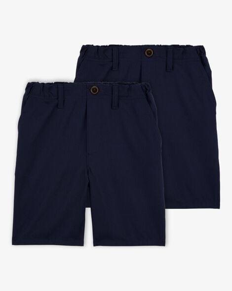 Product image 1 of Kid 2-Pack Active Pull-On Uniform Shorts - Navy