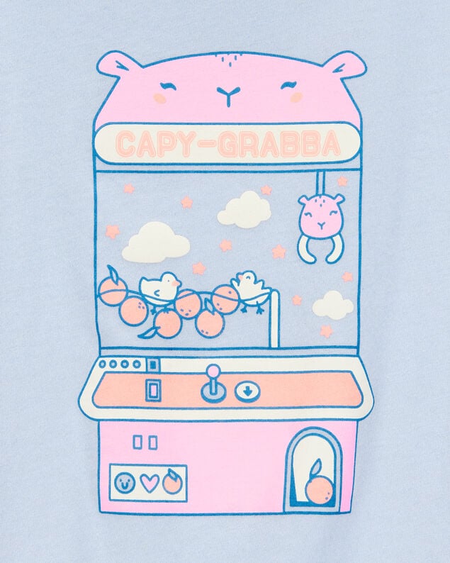 Product image 2 of Girls Capy-Grabba Short-Sleeve Graphic Tee - Blue