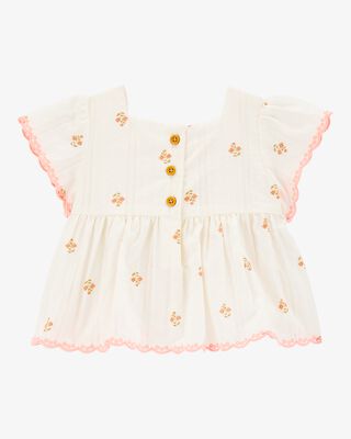 Product image 2 of Baby Flutter Sleeve Seersucker Top - Cream