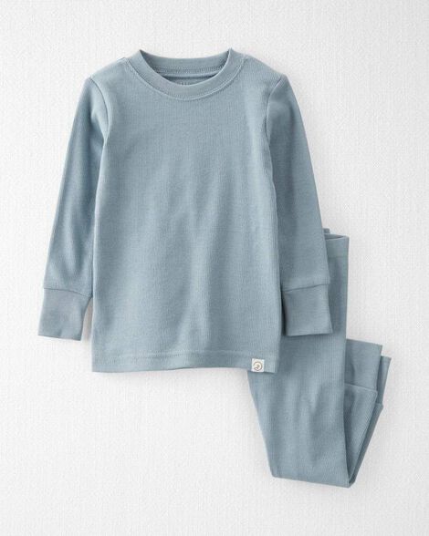 Baby Organic Cotton Ribbed 2-Piece Pajamas Set