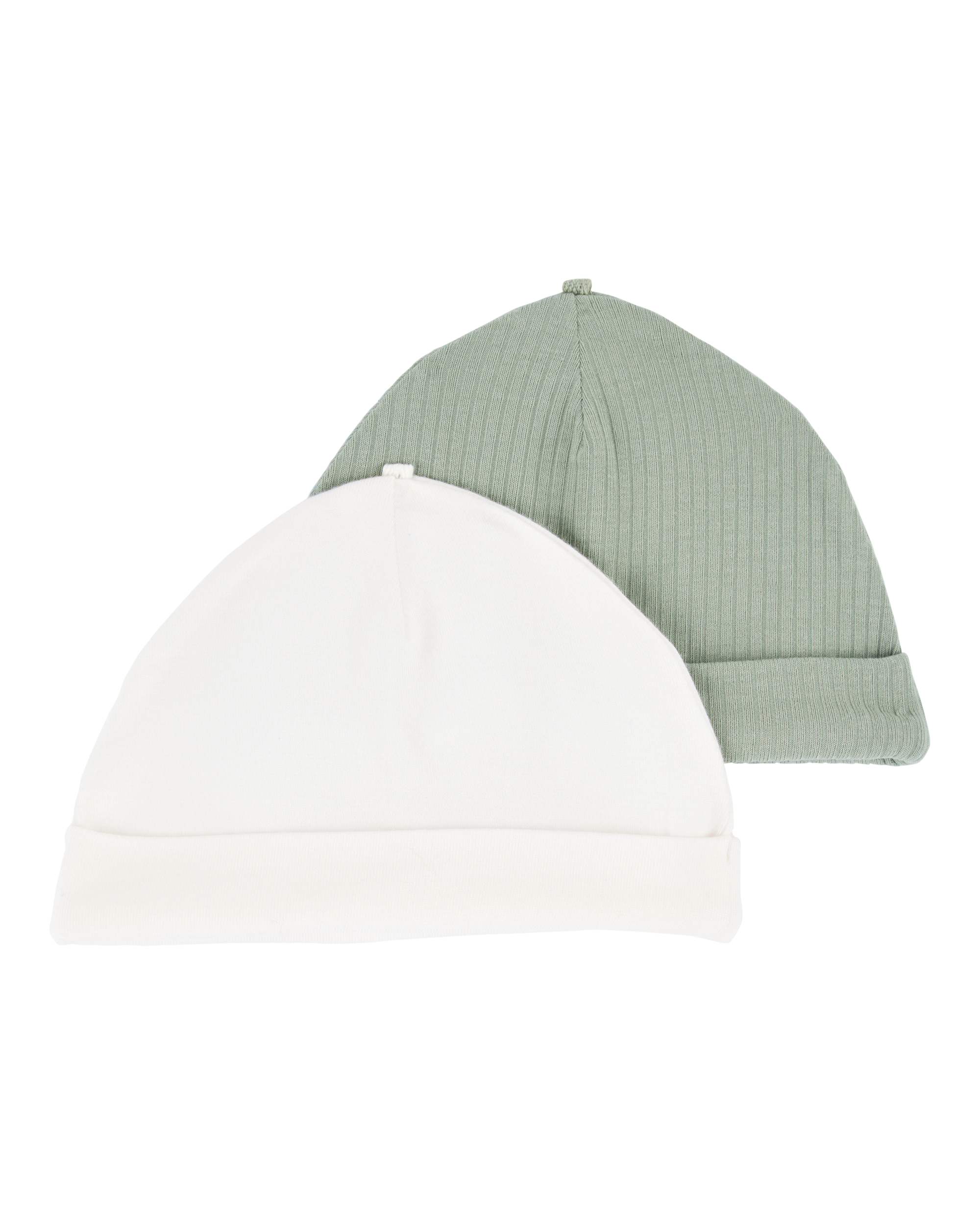 Baby 2-Pack PurelySoft Caps - Green/White