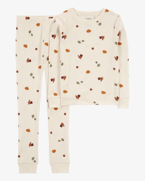  Product image 1 of Kid 2-Piece Thanksgiving Cotton Blend Pajamas