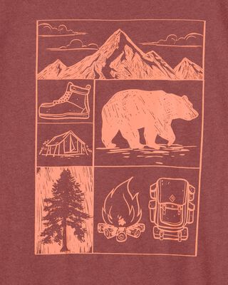 Product image 2 of Kid Scenic Mountain Short-Sleeve Graphic Tee - Brown