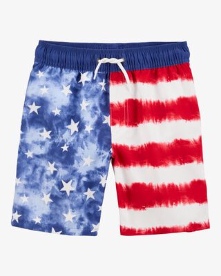 Product image 1 of Kid Fourth of July Flag  Swim Trunks