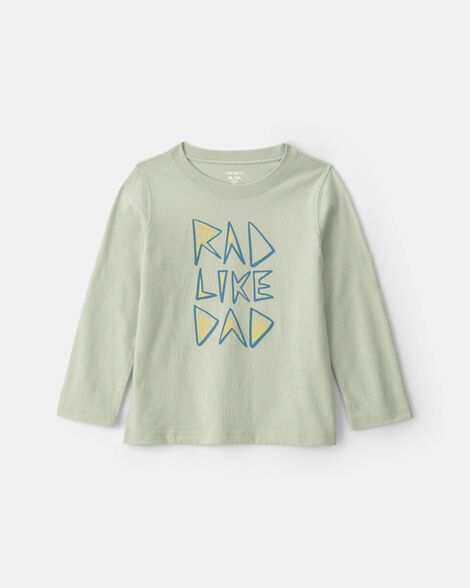 toddler boy 'rad like dad' long-sleeve graphic tee - green