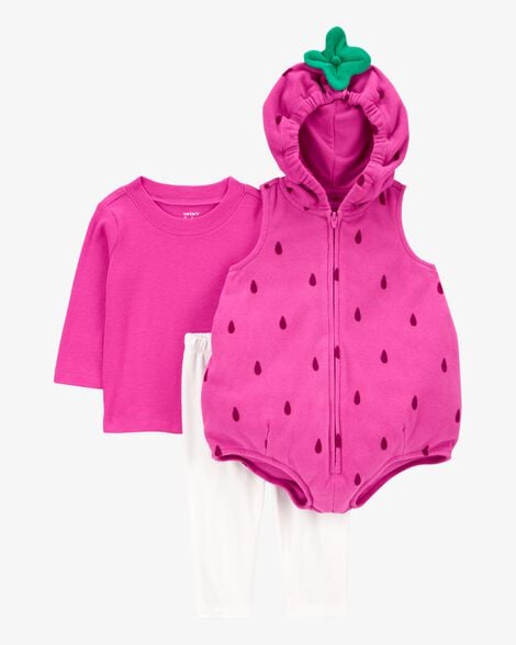 Product image 1 of Baby 3-Piece Strawberry Halloween Costume
