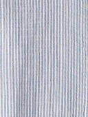 Blue Stripes - Kid Organic Cotton Gauze Striped Dress, Selected
