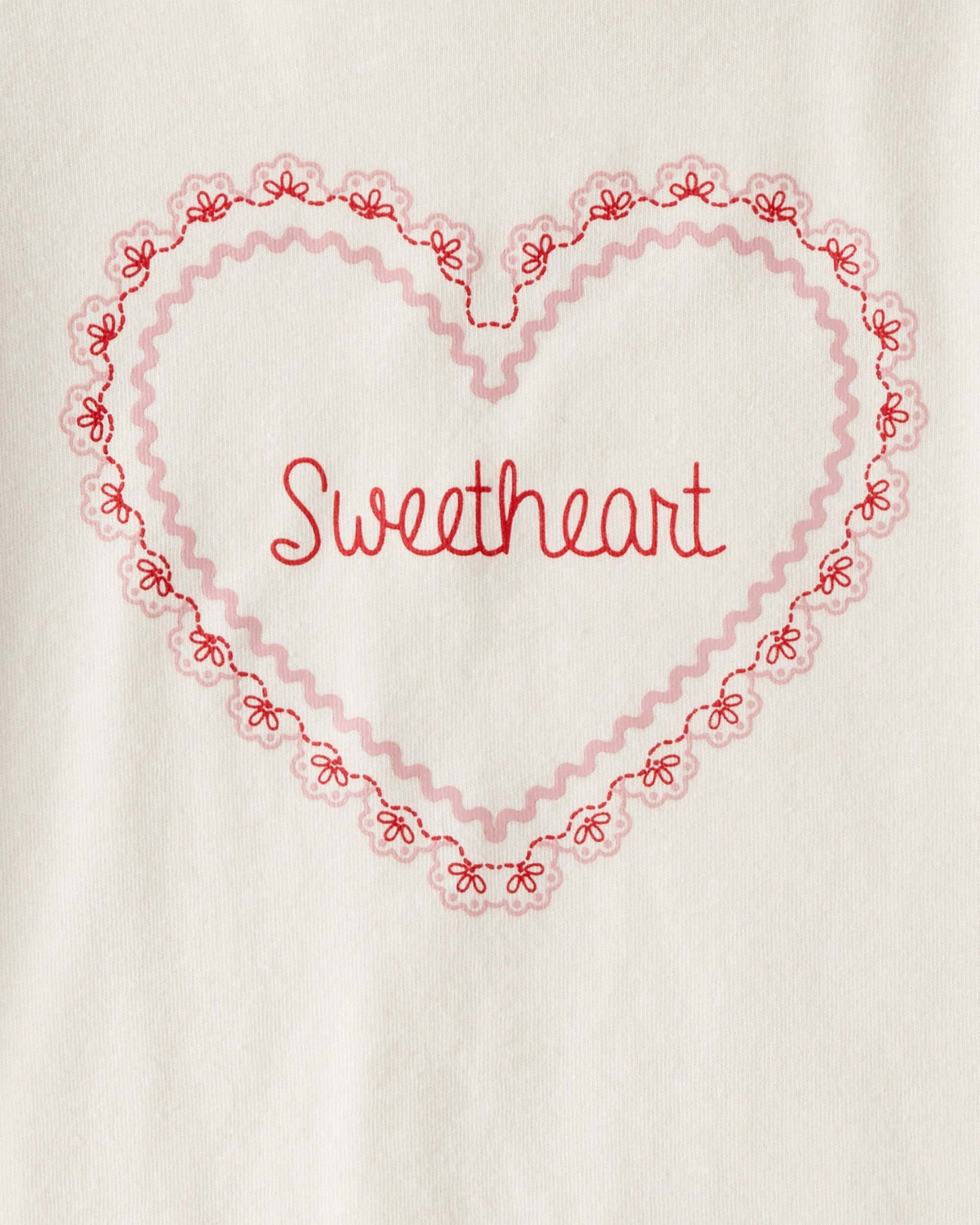 Toddler Girl Sweetheart Long-Sleeve Graphic Tee - Cream