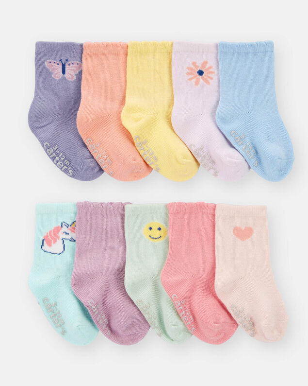 Product image 1 of Baby Girl 10-Pack Crew Socks
