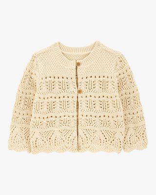Product image 1 of Baby Pointelle Cardigan - Cream