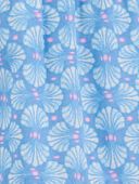 Blue - Toddler Tropical Print Button-Down Romper - Blue, Selected