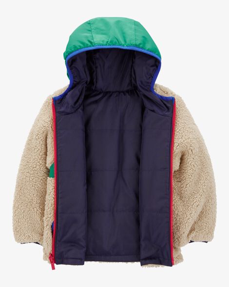 Product image 2 of Toddler Colorblock Faux Sherpa Mid-Weight Jacket