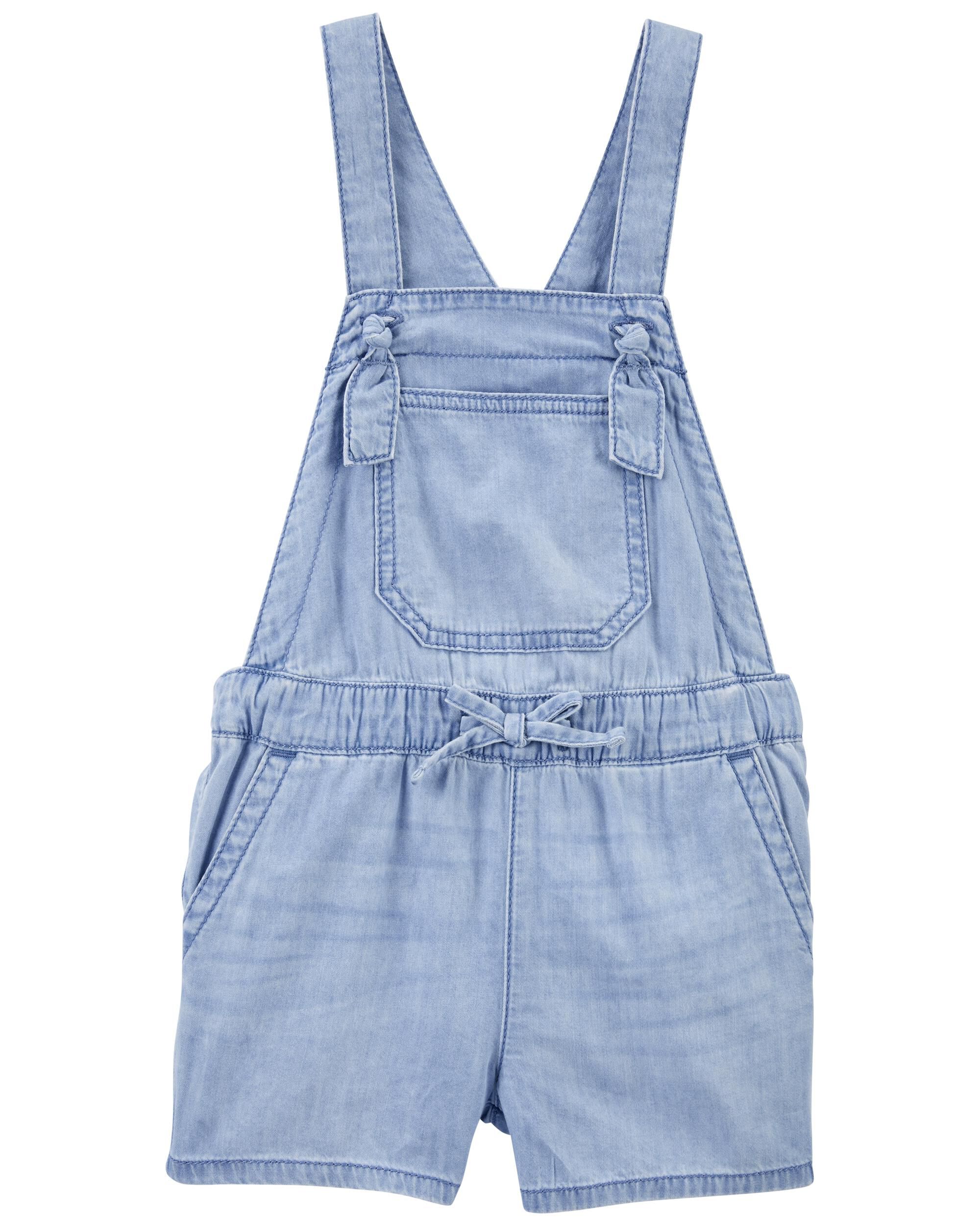 *CLEARANCE* Denim Drawstring Shortalls in Barcelona Wash