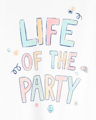Product image 2 of Toddler Life Of The Party Short-Sleeve Graphic Tee - White