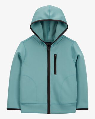 Product image 1 of Kid Stretch Tech Zip-Up Hooded Jacket - Teal