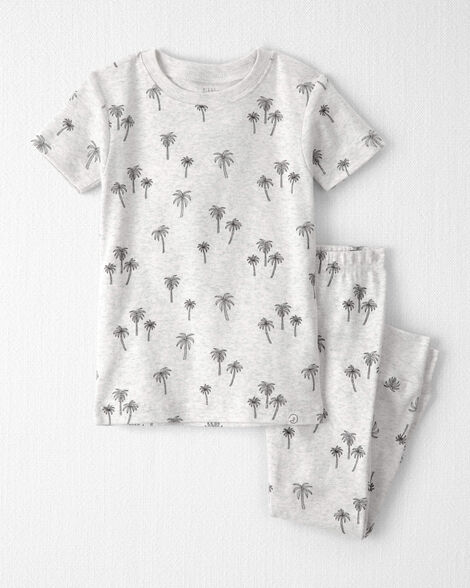 Toddler 2-Piece Organic Cotton Pajamas in Palm Trees
