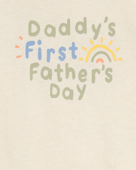  Product image 2 of Baby 1st Father's Day Short-Sleeve Bodysuit - Ivory