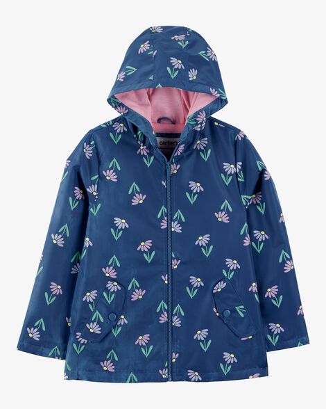  Product image 3 of Kid Color Changing Rain Jacket - Navy