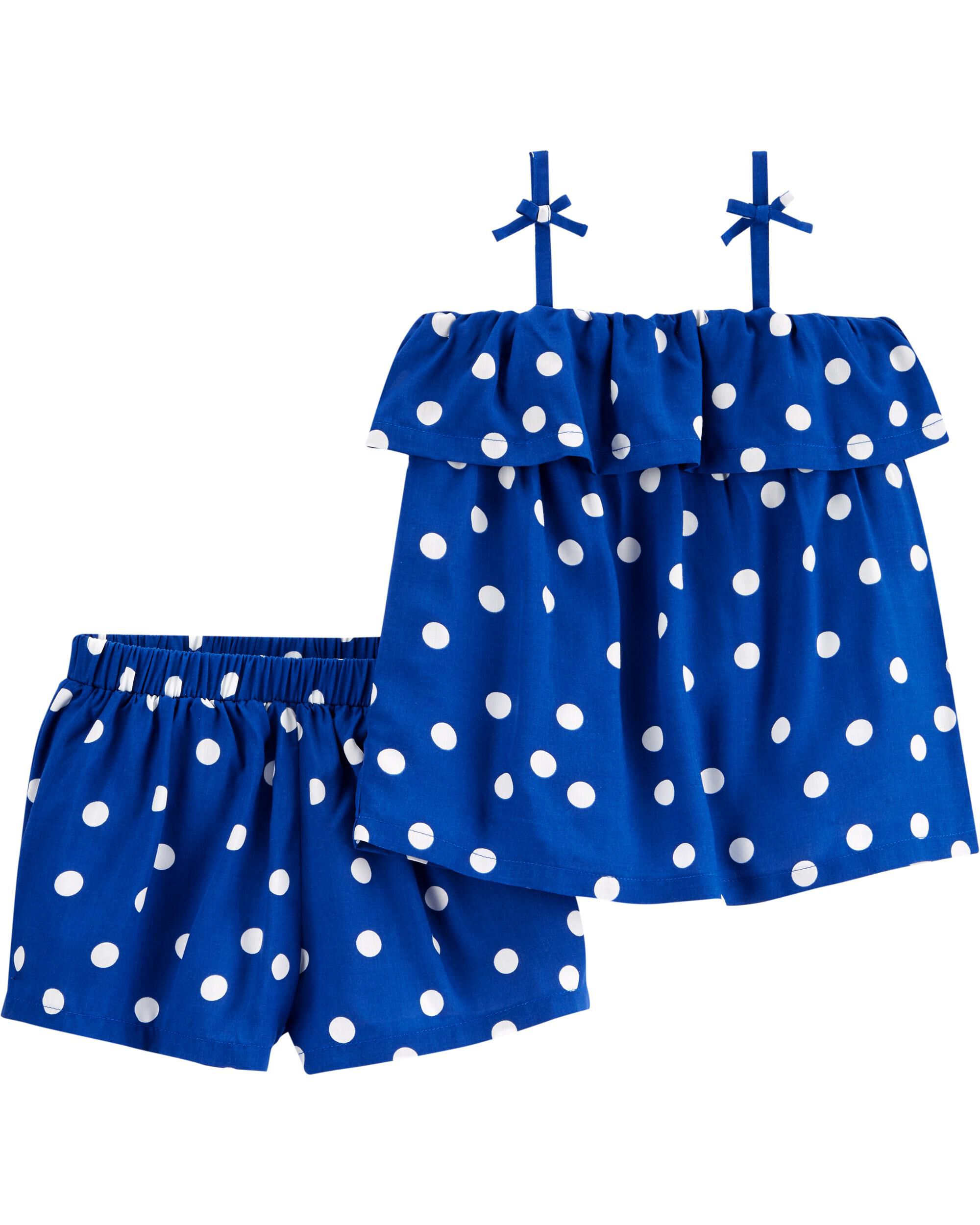 polka dot 2 piece outfit
