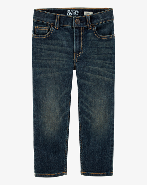 Baby Faded Dark Wash Straight-Leg Jeans