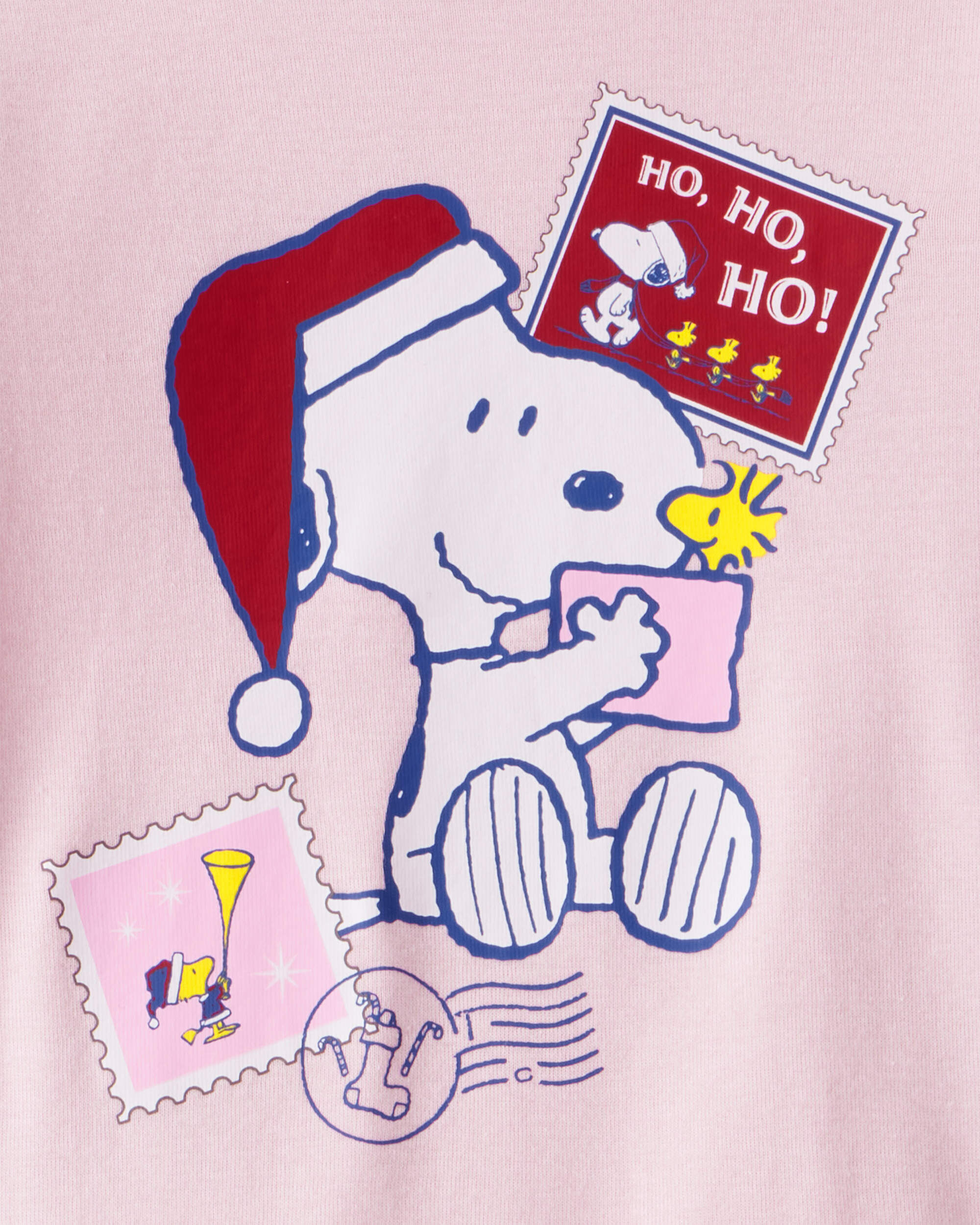 Toddler Girl Peanuts Snoopy Print 100% Cotton Long-Sleeve Snug Fit 2-Piece Pajamas - Pink