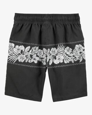 Product image 2 of Kid Tropical Swim Trunks-Black