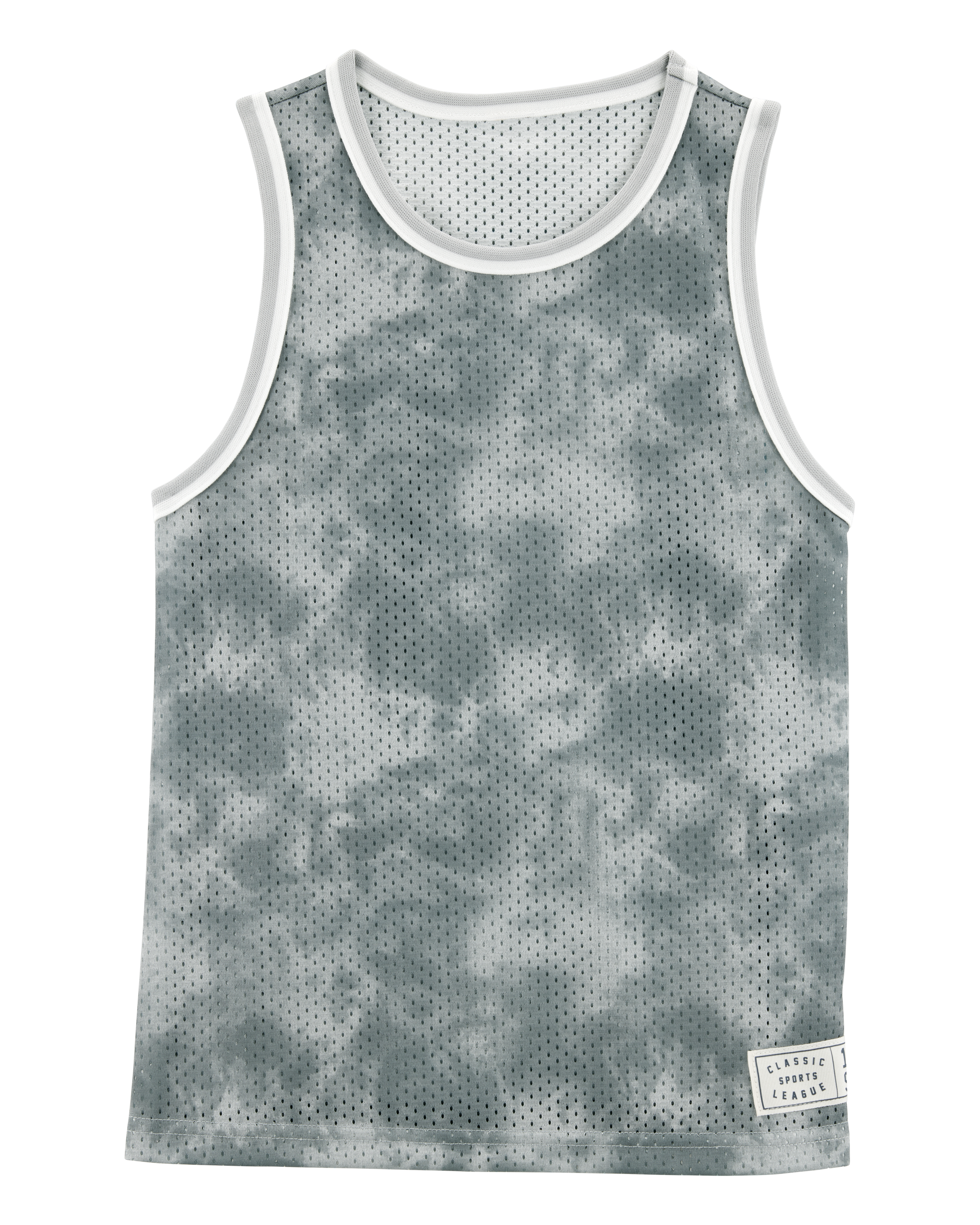 Kid Active Tie Dye Mesh Tank - Grey