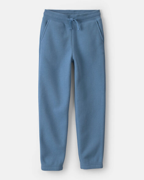 Boys Fleece Drawstring Knit Joggers - Blue