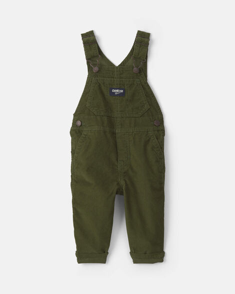 Baby Corduroy Overalls - Olive Green