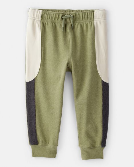 toddler boy colorblock joggers - green