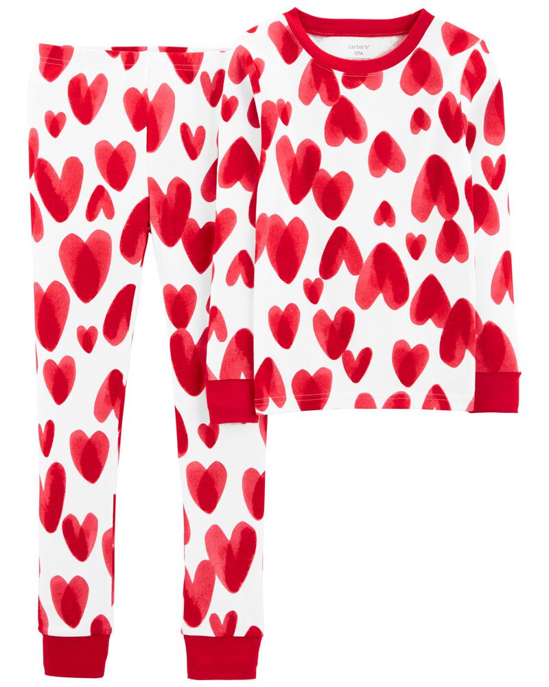 Red/White Kid 2-Piece Heart 100% Snug Fit Cotton PJs | carters.com