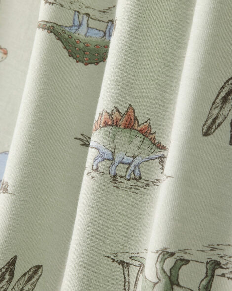 Product image 2 of Boys Dinosaur Print PurelySoft Long-Sleeve 2-Piece Pajamas - Green
