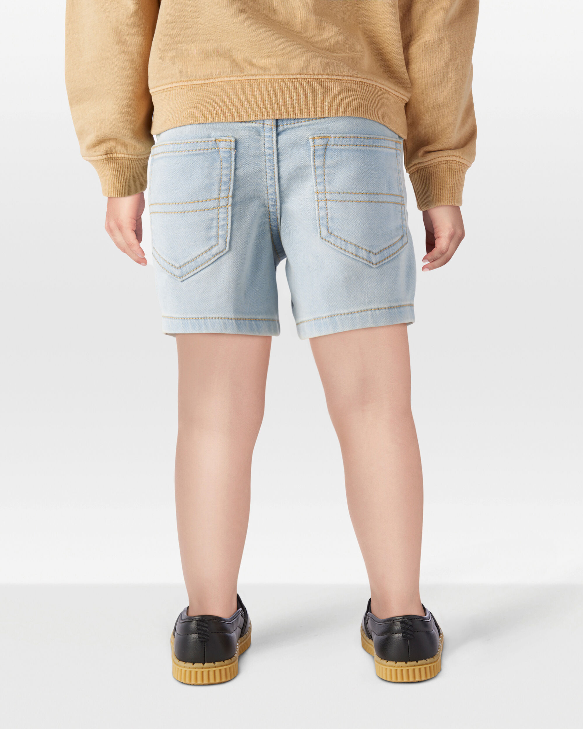 Toddler Pull-On Denim Shorts - Light Blue Wash