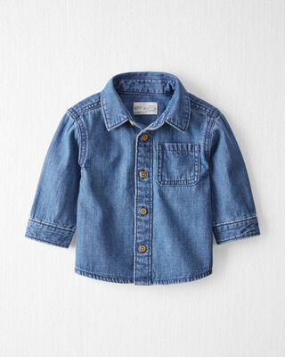 Product image 1 of Baby Organic Cotton Chambray Button-Front Shirt