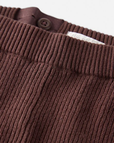  Product image 3 of Toddler Organic Cotton Sweater Knit Rib Leggings in Deep Burgundy