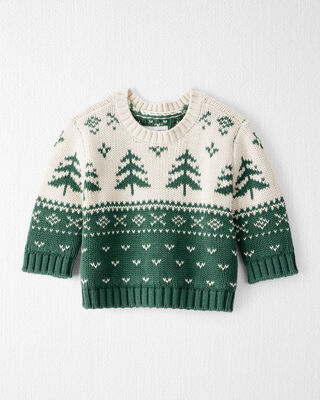 Product image 1 of Baby Organic Cotton Evergreen Fair Isle Sweater 