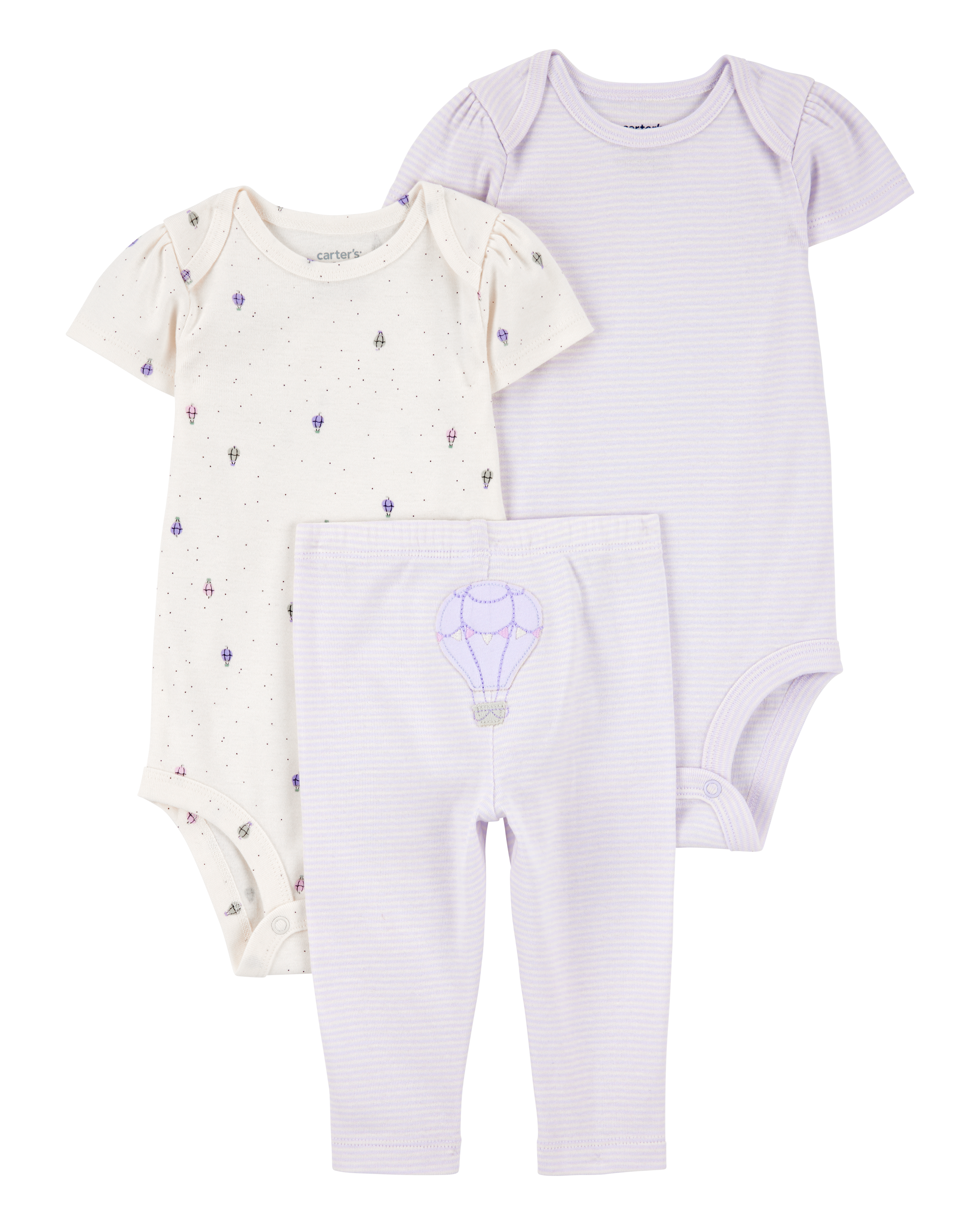 Baby Girl 3-Piece Hot Air Balloon Little Character Set® - Purple