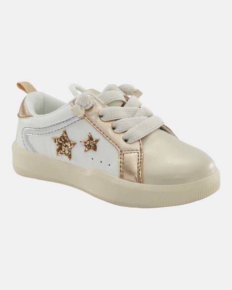 Toddler Metallic Star Sneakers - Gold
