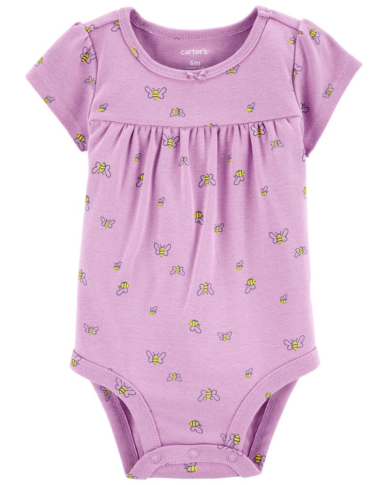 Baby Purple Bumble Bee Bodysuit Carters Com