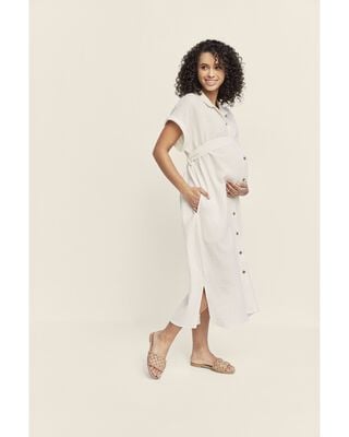 Product image 1 of Adult Womens Maternity Midi Shirt Dress