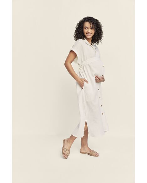  Product image 1 of Adult Womens Maternity Midi Shirt Dress