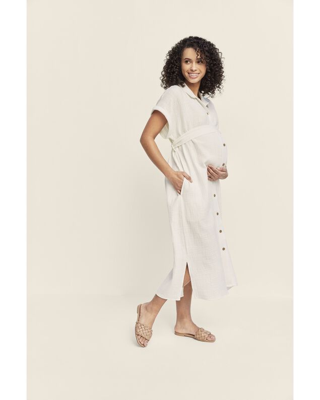 Product image 1 of Adult Womens Maternity Midi Shirt Dress