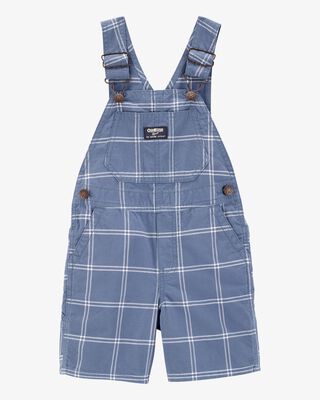 Product image 1 of Toddler Plaid Shortalls - Blue