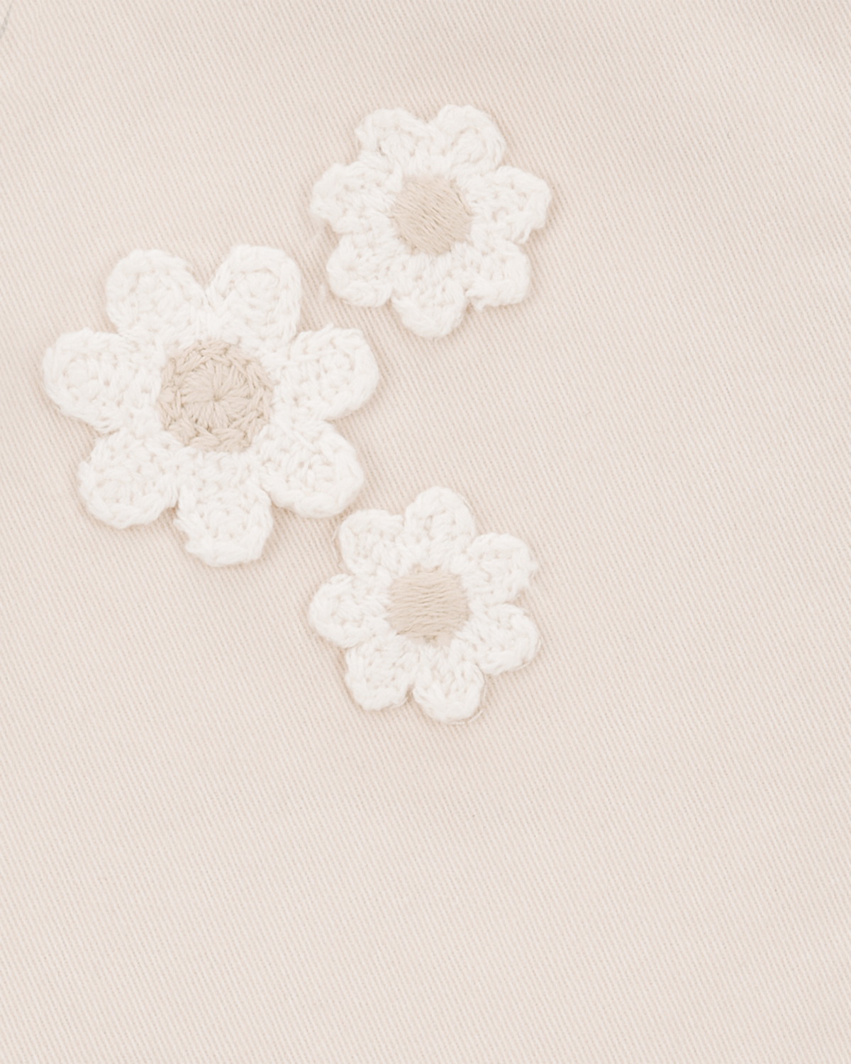 Toddler Twill Floral Embroidered Shortalls - Ivory - OshKosh