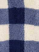 Navy - Kid Plaid Fleece Jacket, Selected